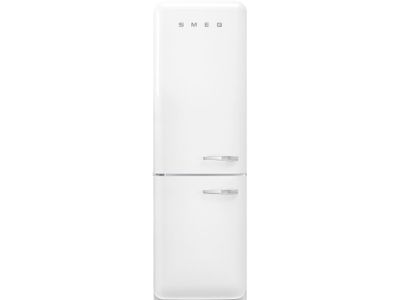 50's Style Koelkast/diepvriezer 234L+97L scharnieren links Wit