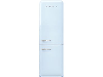 50's Style Koelkast/diepvriezer 234L+97L scharnieren rechts Pastelblauw