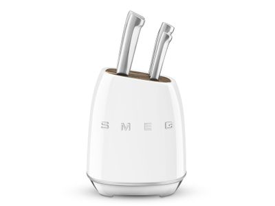 Messenblok met 6 roestvrijstalen messen Wit