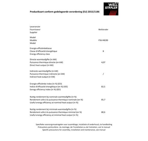 P36 HR+ Antraciet  WellStraler