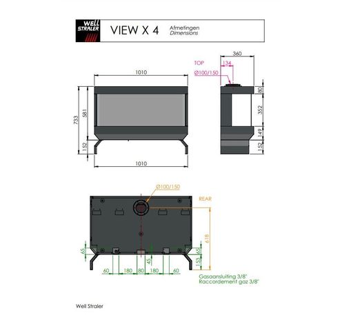 View X 4 Top antraciet  WellStraler