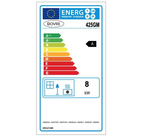 425GM MULTIBRANDSTOFKACHEL ZWART  Dovre