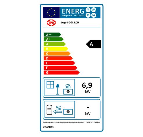 Lugo 80/2 Eco Wave Zwart, Aardgas  Dru