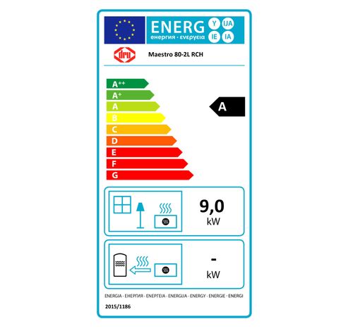 Maestro 80/2 Eco Wave Zwart, Aardgas  Dru