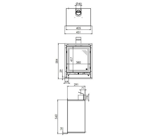 Global 40CF Ceraglass, Aardgas  Dru