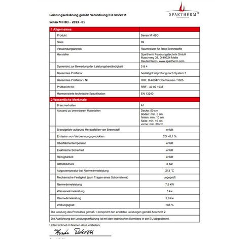 Senso M H2O RLA Wit (front glas)  Dru