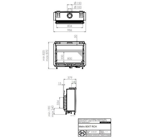 Metro 80XT Eco Wave Zwart, Aardgas  Dru