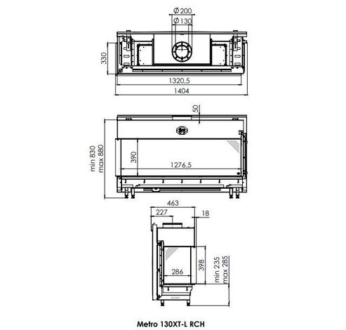 Metro 130XT/2 Eco Wave Zwart, Aardgas  Dru