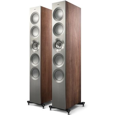 REFERENCE 5 Meta Floorstanding Speaker SATIN WALNUT/SILVER (per paar) KEF