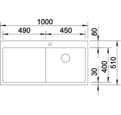 Claron 5 S-IF RVS (bak links) man. 514836  Blanco