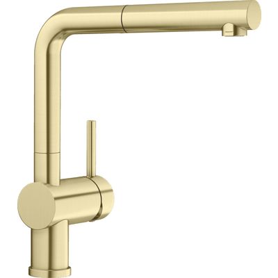 LINUS-S satin gold  Blanco