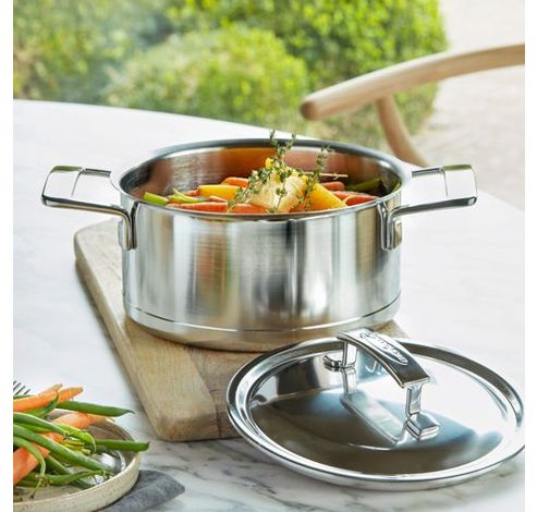 Silver 7 Kookpot met dubbelwandig deksel 18cm 2,2l  Demeyere