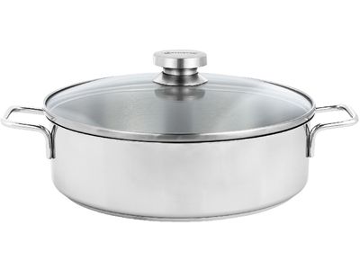 Apollo 7 Lage Kookpot met glazen deksel 28cm 