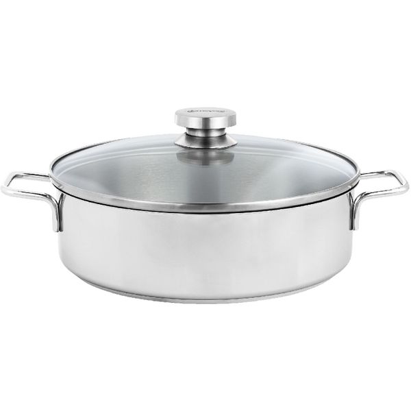 Apollo lage kookpot met glasdeksel 24 cm 