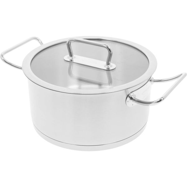 Diverto 3 Kookpot met glasdeksel 16cm 1,5L 