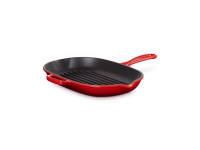 Signature Grillpan Ovaal in Geëmailleerd Gietijzer 32cm Kersenrood