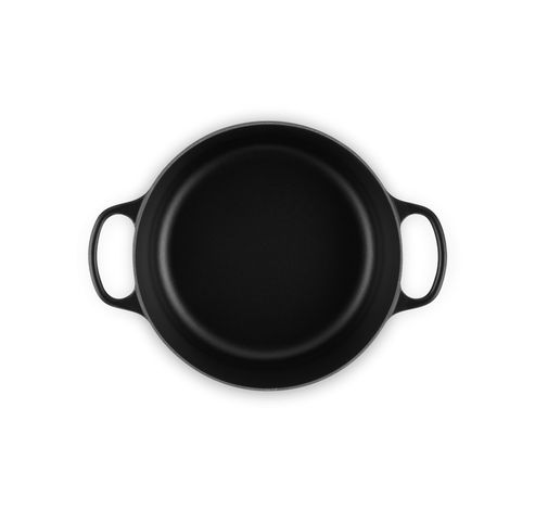 Cocotte ronde en fonte intérieur noir 18cm 1,8L noir  Le Creuset