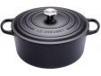 Stoofpan Rond met Zwart Interieur in Geëmailleerd Gietijzer 18cm 1,8L zwart