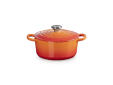 Stoofpan Rond in Geëmailleerd Gietijzer 18cm 1,8L oranjerood