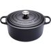 Le Creuset Gietijzeren Ronde cocotte met zwart interieur 20cm 2,4L Mat Zwart