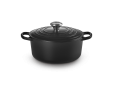 Stoofpan Rond met Zwart Interieur in Geëmailleerd Gietijzer 24cm 4,2L zwart
