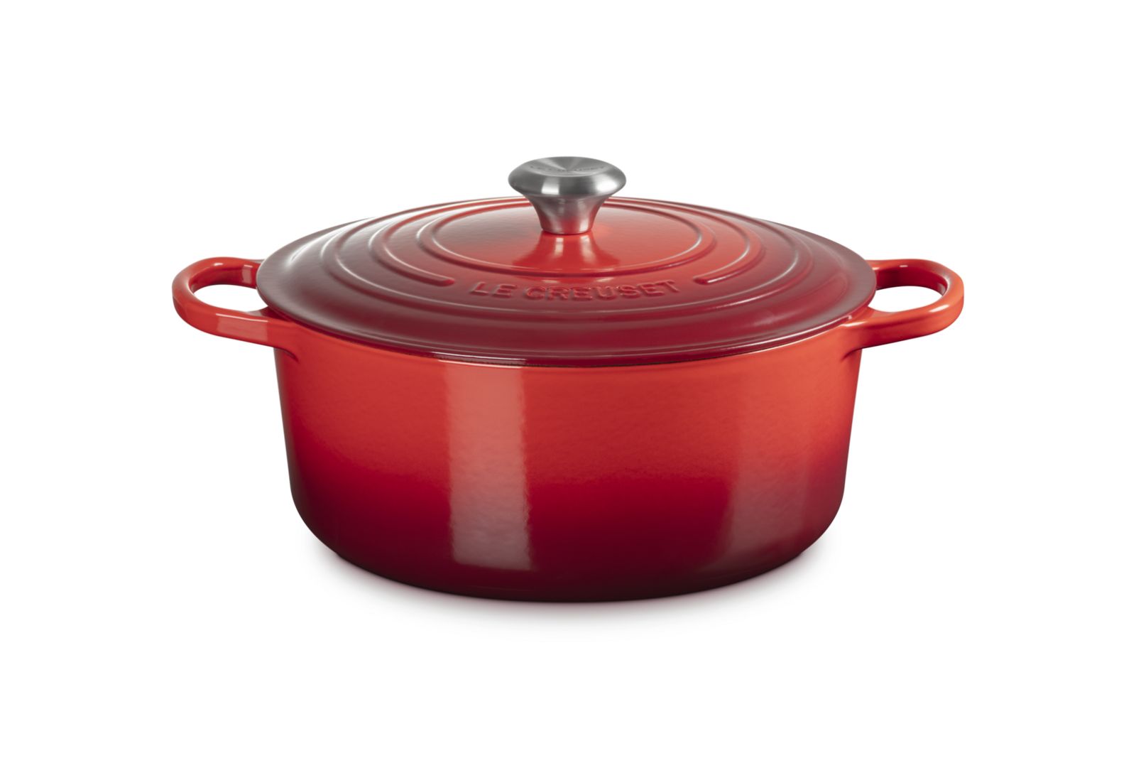 Stoofpan Rond in Geëmailleerd Gietijzer 28cm 6,7L Kersenrood