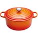 Gietijzeren Ronde cocotte 28cm 6,7L oranjerood 