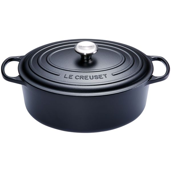 Le Creuset Gietijzeren Ovale Cocotte met zwart interieur 27cm 4,1L zwart