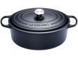 Stoofpan Ovaal met Zwart Interieur in Geëmailleerd Gietijzer 27cm 4,1L zwart