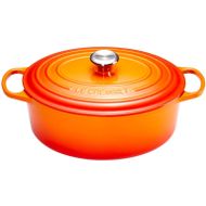 Gietijzeren Ovale Cocotte 27cm 4,1L oranjerood 