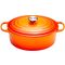 Gietijzeren Ovale Cocotte 27cm 4,1L oranjerood 