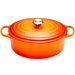 Gietijzeren Ovale Cocotte 27cm 4,1L oranjerood 