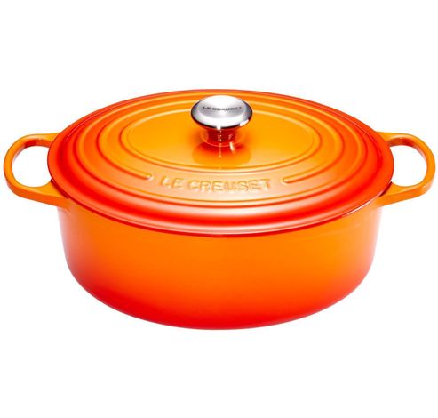 Cocotte Ovale Fonte 29cm 4.7L orange rouge  Le Creuset