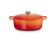 Stoofpan Ovaal in Geëmailleerd Gietijzer 29cm 4,7L oranjerood