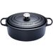 Le Creuset Gietijzeren Ovale cocotte met zwart interieur 31cm 6,3L Mat zwart