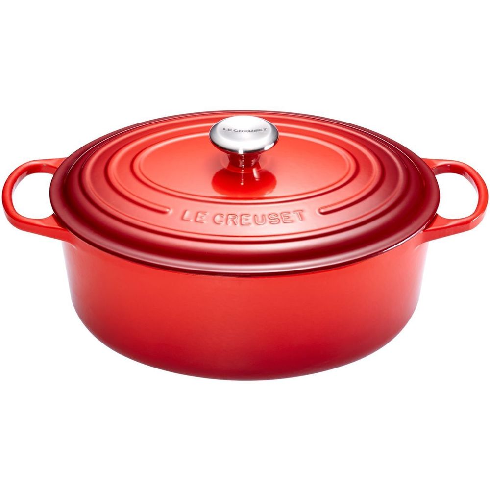 Gietijzeren Ovale cocotte 31cm 6,3L Kersenrood 