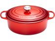 Gietijzeren Ovale cocotte 31cm 6,3L Kersenrood