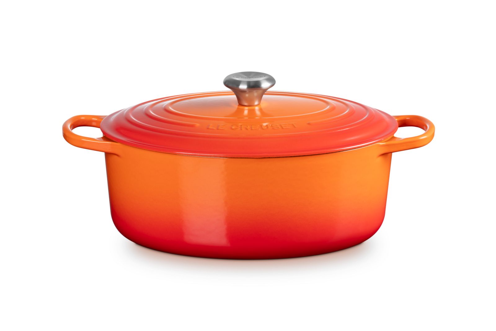 Stoofpan Ovaal in Geëmailleerd Gietijzer 31cm 6,3L Oranjerood