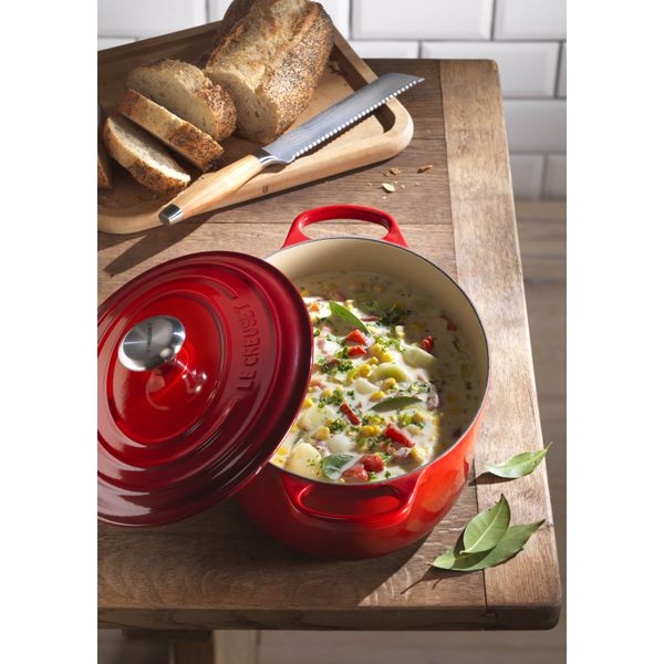 Gietijzeren Ovale cocotte 33cm 7,5L Kersenrood 