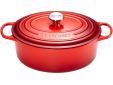 Gietijzeren Ovale cocotte 33cm 7,5L Kersenrood