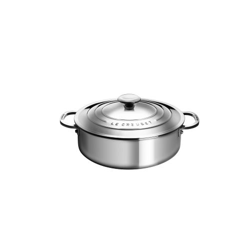 RVS Lage kookpan 26cm  Le Creuset