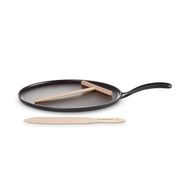 Petite crêpière en fonte émaillée 27cm Noire Mat 