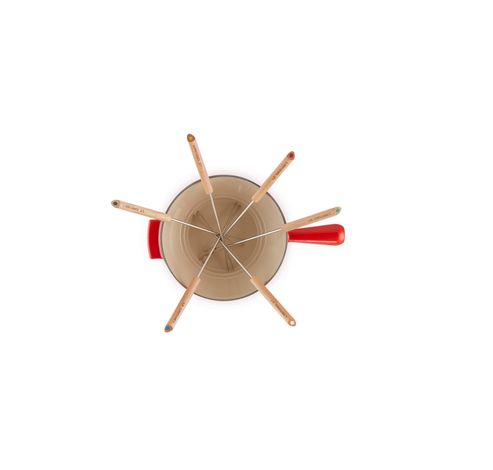 Service à Fondue Le Creuset – Fonte émaillée Rouge Cerise – 2L – France