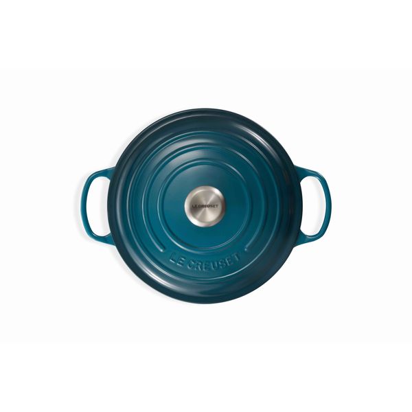 Gietijzeren Ronde cocotte 24cm 4,2L Deep Teal 