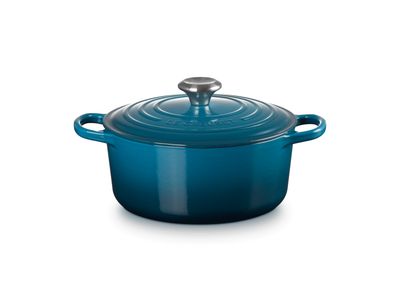 Stoofpan Rond in Geëmailleerd Gietijzer 24cm 4,2L Deep Teal