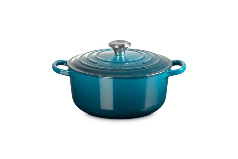 Stoofpan Rond in Geëmailleerd Gietijzer 24cm 4,2L Deep Teal