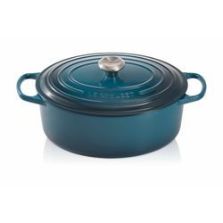 Gietijzeren Ovale cocotte 31cm 6,3L Deep Teal 