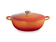 Marmite in Geëmailleerd Gietijzer 32cm 7L Oranjerood