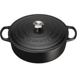 Le Creuset Stoofpan Rond Laag in Geëmailleerd Gietijzer 30cm 6,2L Mat zwart 