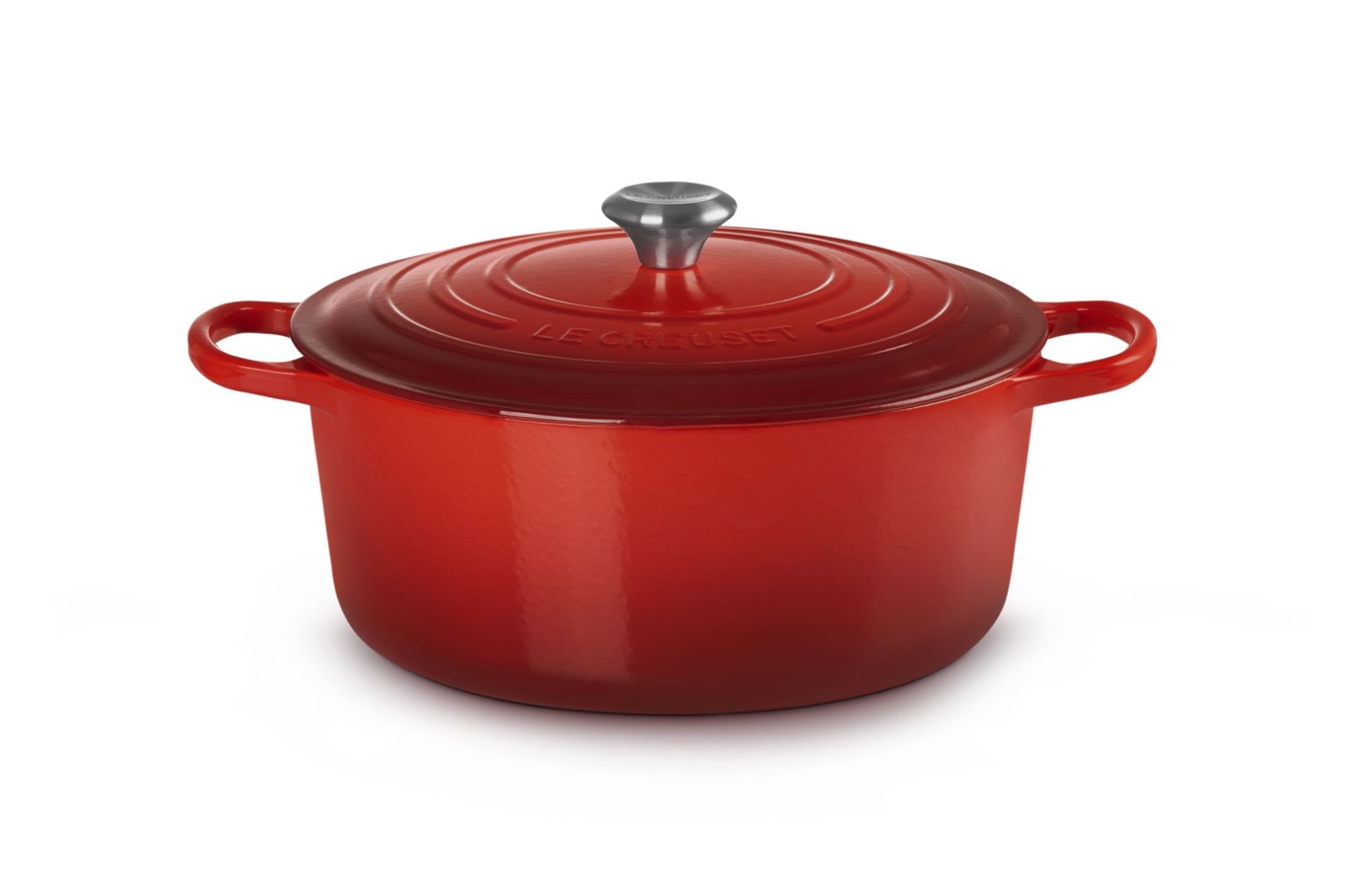 Cocotte Ronde Basse en Fonte Émaillée 30cm 6,2LRouge Cerise